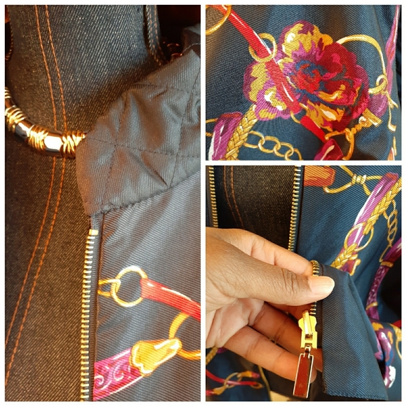 Charter Club Blue Equestrian Chain Reversible Vest - Picture 3 of 9